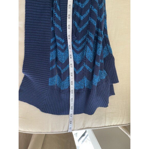 Missoni Target Blue Chevron Size S Long Cardigan Duster Womens Open Front - Picture 5 of 6